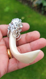 Sikh Jangli Soor Tooth Pendant Nihang Shikaar Dand Nazar Authentic Evil Eye Gift