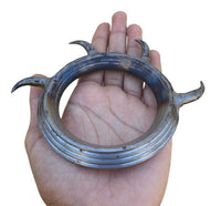 Sarbloh Kara Iron Sikh Warrior Spikes Kada Sher Panja Bangle Singh Kaur Khalsa S15G