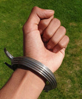 Sarbloh Kara Iron Sikh Warrior Spikes Kada Sher Panja Bangle Singh Kaur Khalsa S15G