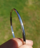 Stainless Steel Kara Silver Tone Kada Thin Sikh Singh Kaur Khalsa Round Bangle Y11G Unisex Gift