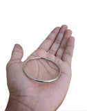 Stainless Steel Kara Silver Tone Kada Thin Sikh Singh Kaur Khalsa Round Bangle Y11G Unisex Gift