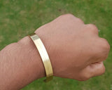 Brass Kara 22ct gold look Sikh Chunky Kada Adjustable Bangle Hindu Bracelet Z15