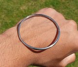 Stainless Steel Kara Silver Tone Kada Thin Sikh Singh Kaur Khalsa Round Bangle Y11G Unisex Gift