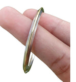 Sikh Kids Kara Stainless Steel Brass Edge Lines Bangle Singh Kaur Kada Y4