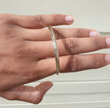 Sikh Kids Kara Stainless Steel Kada with Brass Edge Line Bracelet Unisex Bangle Y4R