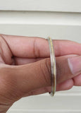 Sikh Kids Kara Stainless Steel Kada with Brass Edge Line Bracelet Unisex Bangle Y4R