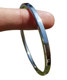 Sikh Kara Stainless Steel Bangle Singh Kaur Punjabi Smooth Flat Thin Kada Khalsa Y12G