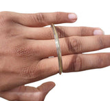 Sikh Kids Kara Stainless Steel Kada with Brass Edge Line Bracelet Unisex Bangle Y4R