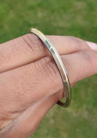 Sikh Kids Kara Stainless Steel Brass Edge Lines Bangle Singh Kaur Kada Y4