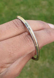 Sikh Kids Kara Stainless Steel Kada with Brass Edge Line Bracelet Unisex Bangle Y4R