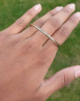 Sikh Kids Kara Stainless Steel Brass Edge Lines Bangle Singh Kaur Kada Y4 New