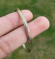 Sikh Kids Kara Stainless Steel Brass Edge Lines Bangle Singh Kaur Kada Y4