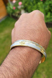 Khanda Waheguru Kara Gold Silver Plated Kada Sikh Singh Kaur Khalsa Bangle AA13