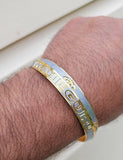 Khanda Waheguru Kara Gold Silver Plated Kada Sikh Singh Kaur Khalsa Bangle AA13