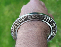 Stainless Steel Kara Floral designer Karha Punjabi Kada Sikh Singh Bangle i19