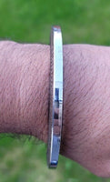 Stainless Steel Kara Floral designer Karha Punjabi Kada Sikh Singh Bangle i19