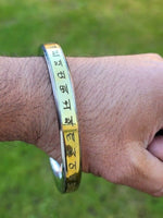 Punjabi Gurmukhi Kara Stainless Steel Brass smooth Sikh Flat kada Bangle i18 New