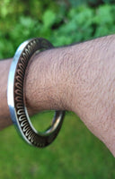 Stainless Steel Kara Floral designer Karha Punjabi Kada Sikh Singh Bangle i19