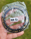 Sant Bhindranwale Kara Gurmukhi Black Gold Sarbloh Kada Sikh Singh Bangle EE12