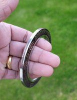 Stainless Steel Kara Floral designer Karha Punjabi Kada Sikh Singh Bangle i19