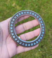 Stainless Steel Kara Sant Bhindranwale words Gurmukhi Kada Sikh Singh Bangle i16
