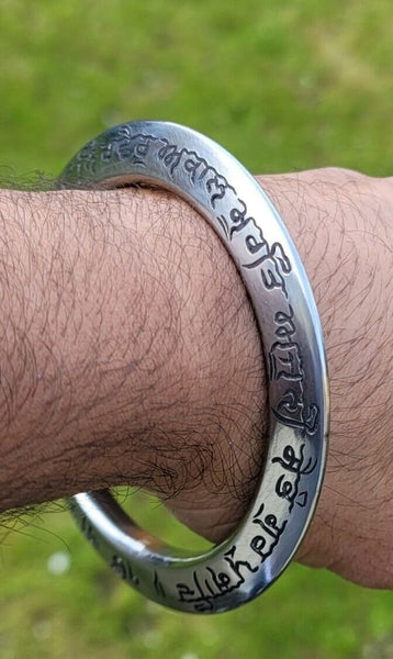 Mool mantar sarbloh kara bangle singh kaur khalsa chakri kada sikh iron kada c17