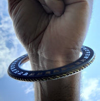 Stainless Steel Kara Sant Bhindranwale words Gurmukhi Kada Sikh Singh Bangle i16