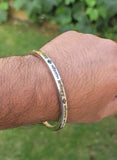 Satnam Waheguru Kara Sikh Khanda Bangle Stainless Steel Bracelet Dlat Kada E14R Unisex UK Stock