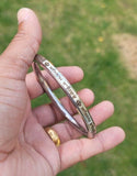 Satnam Waheguru Kara Sikh Khanda Bangle Stainless Steel Bracelet Dlat Kada E14R Unisex UK Stock