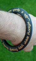 Sikh Kara black Sarbloh Mool Mantar Bangle Singh Kaur Sidhu Moosewala Kada BB11