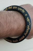 Sikh Kara black Sarbloh Mool Mantar Bangle Singh Kaur Sidhu Moosewala Kada BB11