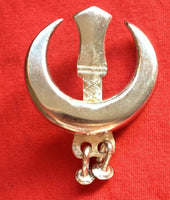 Sikh Sarbloh Chand Pin Hand Made Tora Punjabi khanda Pin brilliant finish AAAF