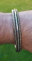 Sikh kara stainless steel twisted copper brass collar kada singh kaur bangle v17