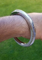 Sikh kara stainless steel twisted copper brass collar kada singh kaur bangle v17