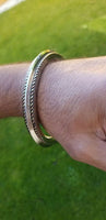 Sikh kara stainless steel twisted copper brass collar kada singh kaur bangle v17