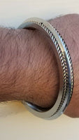 Sikh kara stainless steel twisted copper brass collar kada singh kaur bangle v17