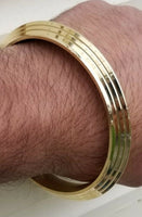 Sikh brass kara singh kaur bangle punjabi 22 ct gold look kada bracelet gift m15