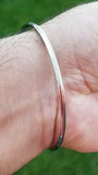 Stainless Steel Kara Silver Colour Thin Sikh Kada Singh Kaur Khalsa Bangle T3 UK