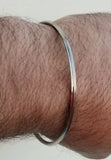 Stainless Steel Kara Silver Colour Thin Sikh Kada Singh Kaur Khalsa Bangle T3 UK