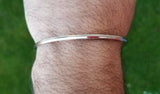 Stainless Steel Kara Silver Colour Thin Sikh Kada Singh Kaur Khalsa Bangle T3 UK
