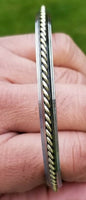 Sikh kara stainless steel twisted brass wires rope kada singh kaur bangle l13