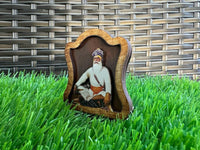 Sikh Wood Ten Guru Nanak Gobind Singh Baba Deep Singh Souvenir Car Dasboard OF24