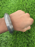 Pure Iron Kara Sarbloh Taksali Sikh Kada Lined Bangle Singh Kaur Khalsa OF13 NEW