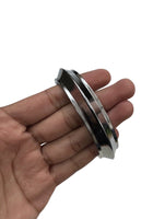 Chrome Plated Kara Thick Collar One Edge Kada Sikh Bangle Singh Kaur Khalsa OF12