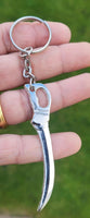 Steel hindu punjabi sikh singh kaur khalsa sword kirpan key chain key ring gg1a