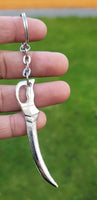 Steel hindu punjabi sikh singh kaur khalsa sword kirpan key chain key ring gg1a