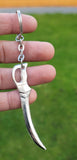 Steel hindu punjabi sikh singh kaur khalsa sword kirpan key chain key ring gg1a