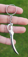 Steel hindu punjabi sikh singh kaur khalsa sword kirpan key chain key ring gg1a