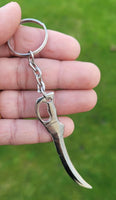 Steel hindu punjabi sikh singh kaur khalsa sword kirpan key chain key ring gg1a