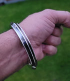 Sikh Kara Stainless Steel Singh Kaur Collar Kada Punjabi Edge Bangle New OG3